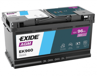 Акумулятор EXIDE Start-Stop AGM 96Ah 850A (EK950) R+