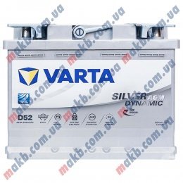 Акумулятор Varta 60Ah R+ 680A Silver Dynamic AGM