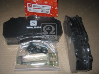 Колодка гальмівний. диск. (компл. на вісь) BPW, DAF XF95, IVECO, MB ACTROS, SAF, SCANIA <ДК>