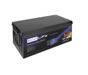Аккумулятор LiFePO4 24V 200Ah EcoLife Литиевая батарея 5.12 кВт·ч