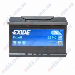 Акумулятор Exide Excell 74Ah R+ 680A