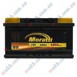 Акумулятор Moratti 85Ah R+ 830A (Низькобазовий)
