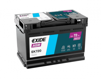 Акумулятор EXIDE Start-Stop AGM 72Ah 760A (EK720) R+