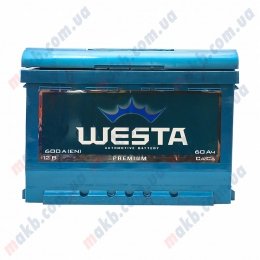 Акумулятор WESTA 60AH R+ 600A (Низькобазовий)