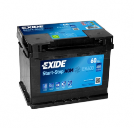 Акумулятор Exide AGM (Start-Stop) 60Ah R+ 680A