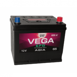 Акмулятор Vega 65Ah JR+ 600A EFB