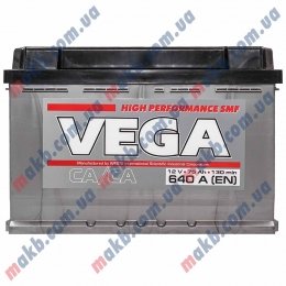 Акумулятор Vega HP STANDART 75Ah R+ 640A