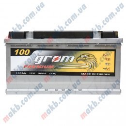Аккумулятор Grom Premium 100Ah R+ 900A