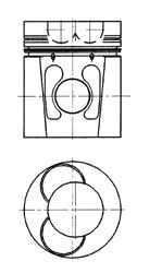 Поршень DAF TRUCK 130.0 WS225 /WS259 /WS282 87-97 (вир-во KOLBENSCHMIDT)