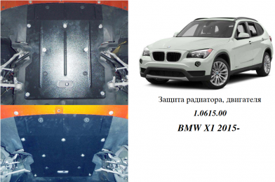 Захист двигуна КОЛЬЧУГА для BMW X1 (E84) (2009-2015) 2,0 D АКПП/задній привід