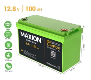 Акумулятор літієвий MAXION 100Ah 12v. LiFePO4 MXLFP-12-100