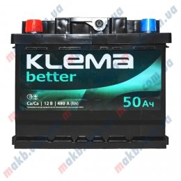 Акумулятор Klema better 50Ah L+ 480A