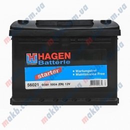 Аккумулятор Hagen 60AH L+ 500A