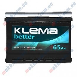 Аккумулятор Klema better 65Ah L+ 640A