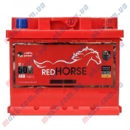 Акумулятор RED HORSE 50Ah R+ 480A (Низькобазовий)
