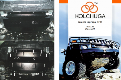 Захист двигуна КОЛЬЧУГА для Peugeot 508 (2010-2014) 1,6 HDI/2.0 HDI АКПП/зі сталевим підрамником