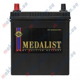 Акумулятор Medalist (42B19R) 40Ah JL+ 350A (тонка клема)