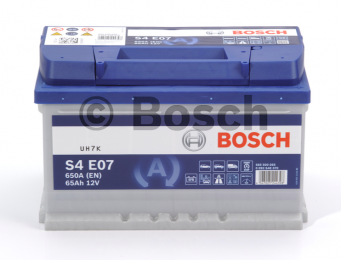 Аккумулятор Bosch S4E 65AH R+ 650A EFB (START-STOP) (низкобазовый)