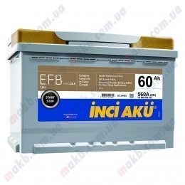 Акумулятор INCI AKU NanoGold Start-Stop 60Ah R+ 560A