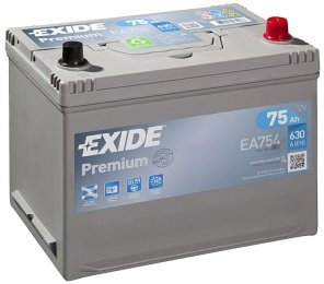 Акумулятор Exide Premium 75AH JR+ 630A