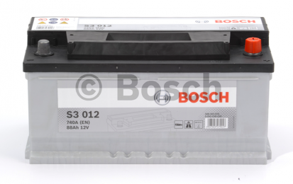 Акумулятор Bosch S3 (S3012) 88AH R+740A (Низькобазовий)