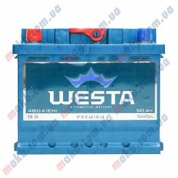 Акумулятор WESTA 50AH L+ 480A (Низькобазовий)