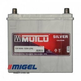 Акумулятор Mutlu Silver Calcium 60Ah JR+ 520A
