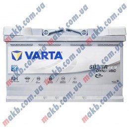 Акумулятор Varta 80Ah R+ 800A Silver Dynamic AGM
