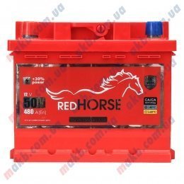 Акумулятор RED HORSE 50Ah L+ 480A (Низькобазовий)