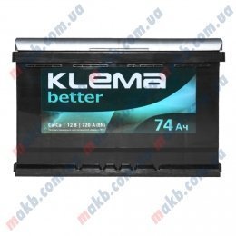 Акумулятор Klema better 74Ah R+ 720A