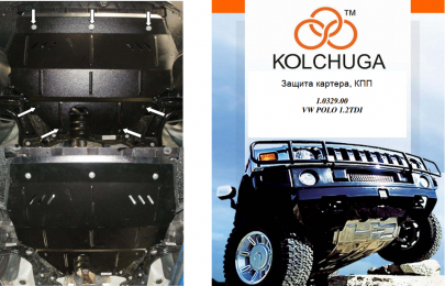 Захист двигуна КОЛЬЧУГА для Volkswagen Polo (2009-) 1,2 D АКПП/МКПП