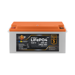 Акумулятор LP LiFePO4 12V-230 Ah (BMS 150A/75A) пластик для ДБЖ