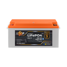 Акумулятор LP LiFePO4 25,6V - 100 Ah (2560Wh) (BMS 100A/50А) пластик Smart BT