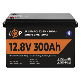 Акумулятор LP LiFePO4 12,8V - 300 Ah (3840Wh) (Smart BMS 200А) з BT пластик