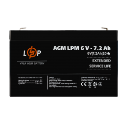 Аккумулятор AGM LPM 6V - 7.2 Ah