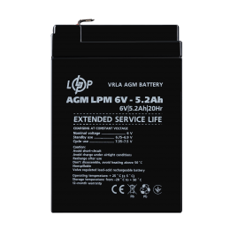 Аккумулятор AGM LPM 6V - 5.2 Ah