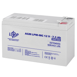 Аккумулятор мультигелевый LPM-MG 12V - 7.5 Ah