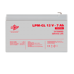Аккумулятор гелевый LPM-GL 12V - 7 Ah